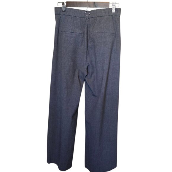 ABERCROMBIE & FITCH Grey High Waisted Wide Leg Trouser Pant sz 8R/29 - Picture 4 of 6
